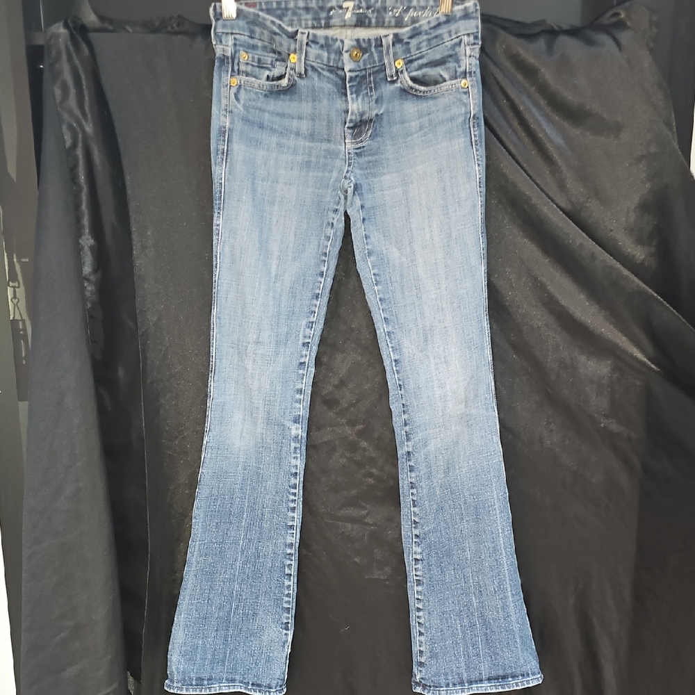 7 For All Mankind Blue Boot Cut Jeans